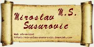 Miroslav Susurović vizit kartica